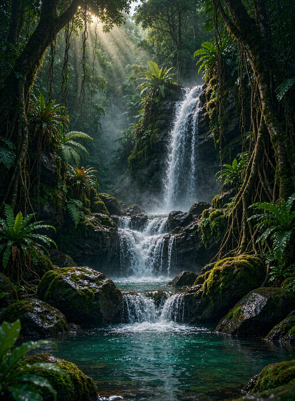 鼎湖山飞水潭瀑布与亚热带雨林